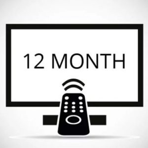 TV subscription for 12 months with remote control.