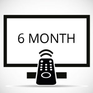 TV remote six-month subscription icon